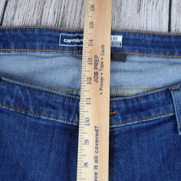 NWT Carhartt Women’s 20 Short Rugged Flex Relaxed Fit Jeans - Picture 7 of 8